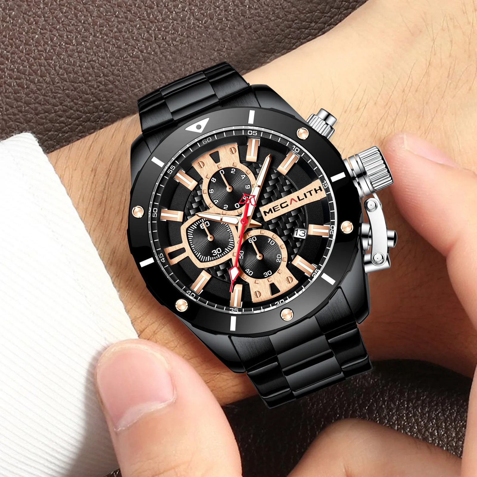 Оптовая продажа цена мегалитическая Мужские часы от люксового бренда спортивные