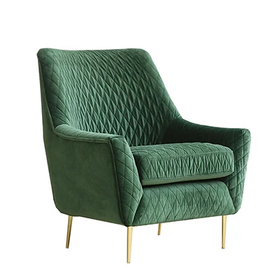 

Factory price modern style metal velvet custom sofa stool with backrest single lounge stool for living room coffee shop