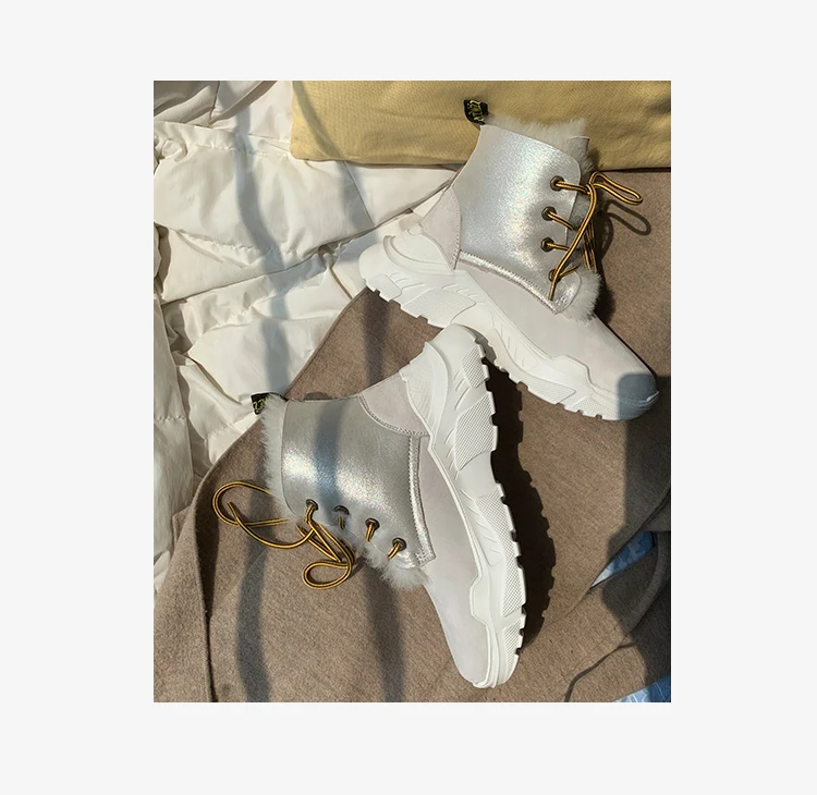 Donna-in/зимние женские ботинки из натуральной кожи; зимние ботинки на меху; Модные ботильоны на шнуровке; женская обувь на высокой платформе
