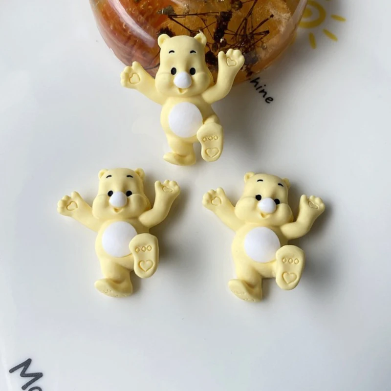 Смешанный мультяшный медведь из смолы плоская спина кабошон для украшения