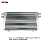 Интеркулер R-EP, Универсальный алюминиевый радиатор 460x300x76 мм, вход 76 мм, выход холодного воздуха для автомобиля с турбонаддувом