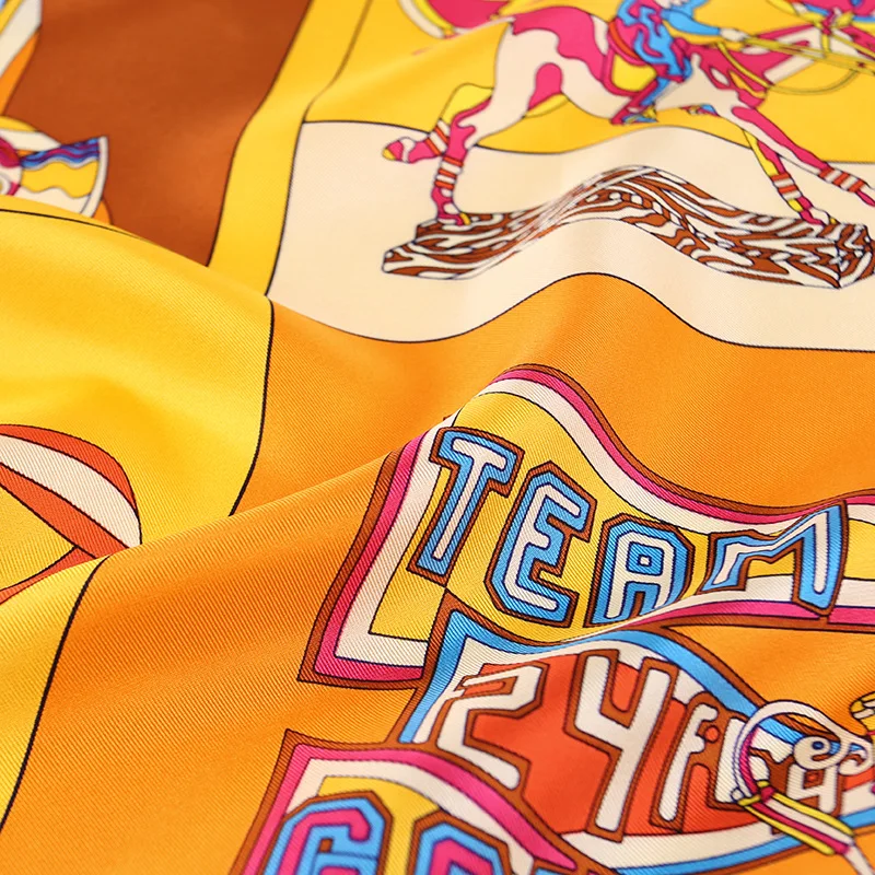 Женский атласный саржевый шарф с принтом летние шарфы из 2018 шелка 100% |