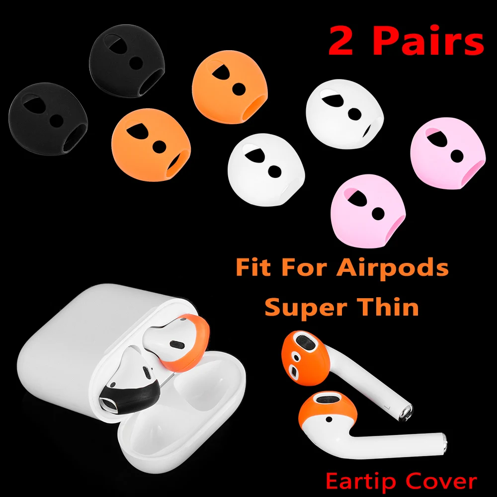 2 пары для AirPods Apple EarPods ультра тонкие наконечники наушников противоскользящие