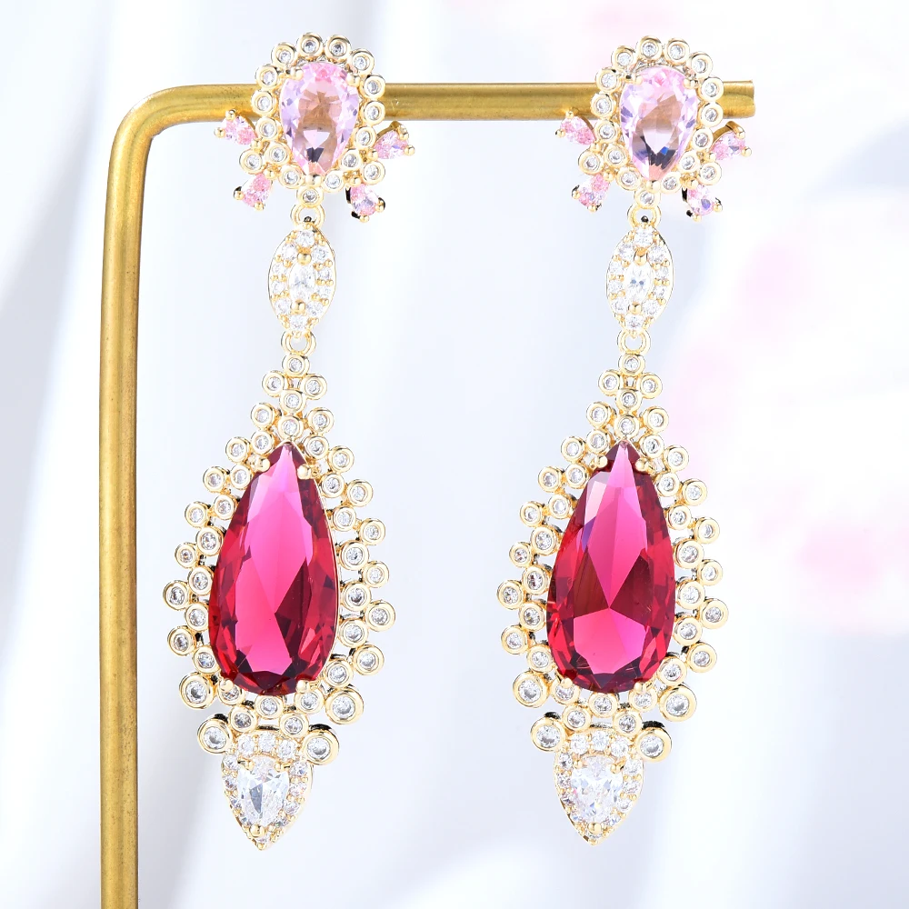 

Модные роскошные высококачественные серьги-подвески KellyBola с прозрачными кристаллами, Женские Ювелирные украшения для свадьбы, ежедневного...