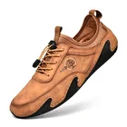 Мужские кроссовки из натуральной кожи, коричневые повседневные туфли, роскошные дышащие легкие Мокасины, обувь для улицы, 2022