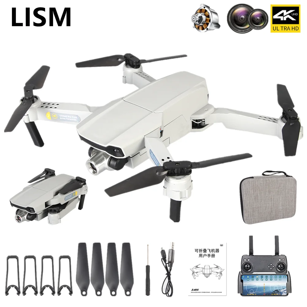

LISM CSJ-X2 RC вертолет с камерой HD FPV Дрон 4K WIFI Квадрокоптер дистанционное управление Дрон теплый светодиодный складной Дрон игрушки для мальчик...
