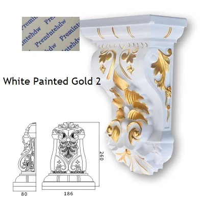 Европейская пластиковая стальная композитная рельефная корбель Corbels архитектурная мебель Украшение Золото Серебро антикварная ручная роспись - Цвет: 8