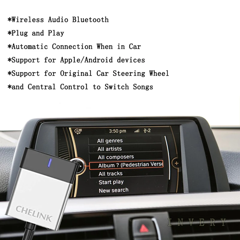 Автомобильный комплект громкой связи helink AUX Bluetooth AMI/MDI/MMI аудио интерфейс адаптер