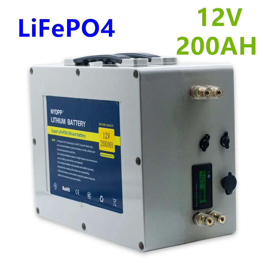 

Lifepo4 12V 200ah аккумулятор 12V lifepo4 200AH водонепроницаемый комплект литий-ионный батарей для инвертора, RV, лодка, солнечная система
