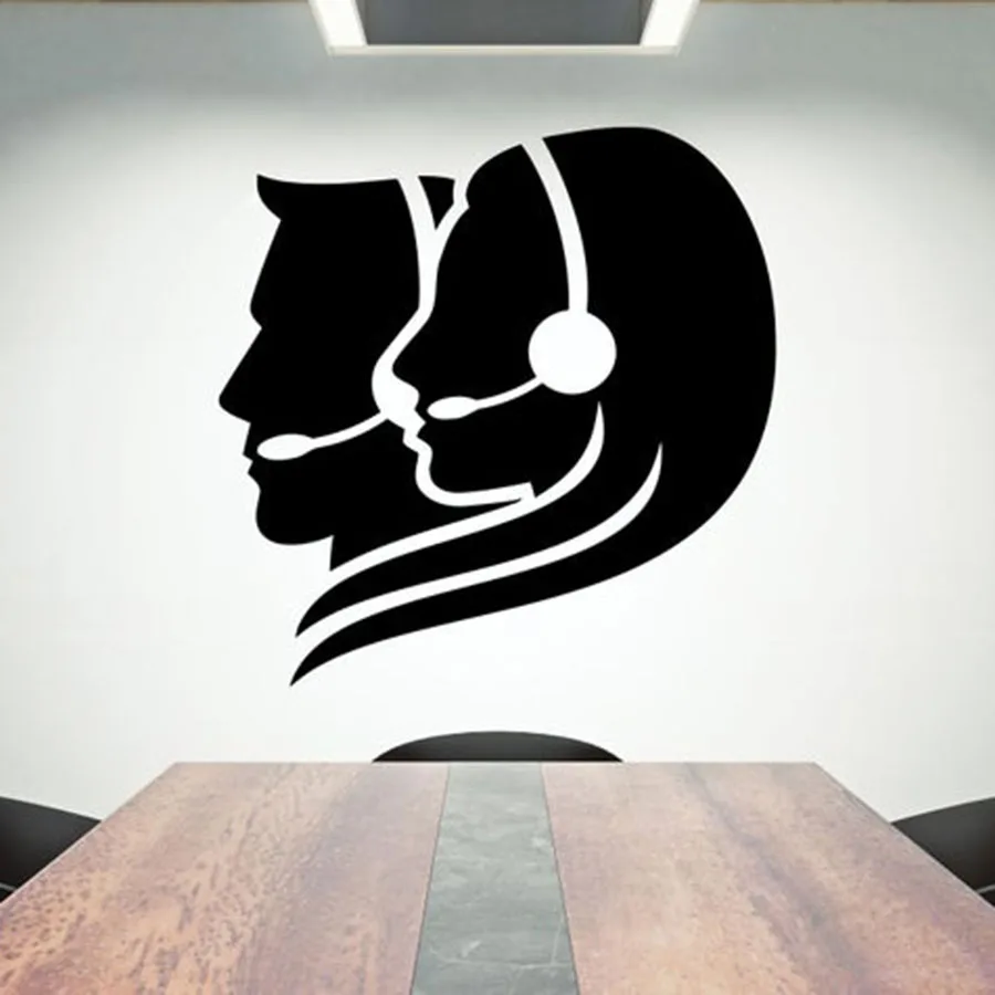 Обслуживание клиентов Наклейка на стену командная работа виниловая наклейка