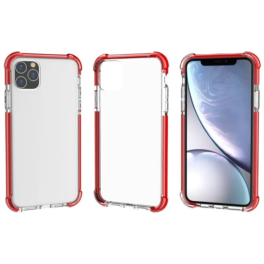 

Hot TPU PC For Iphone 11 Pro Max Mobile Phone Case Two-color Sleeve Beer Tpu Four Corner Drop Transparent For Iphone 11 Pro Case