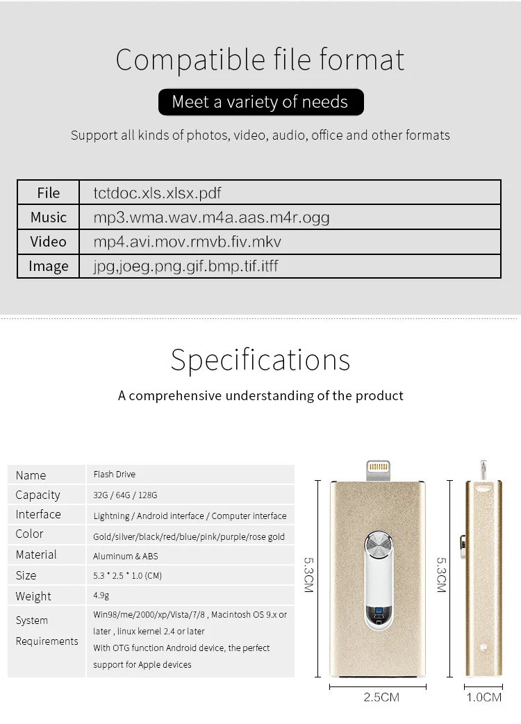 Фонарик FQYDATA 128 ГБ 64 32 16 HD внешний накопитель карта памяти для iphone8 8 Plus 7 7Plus ipad