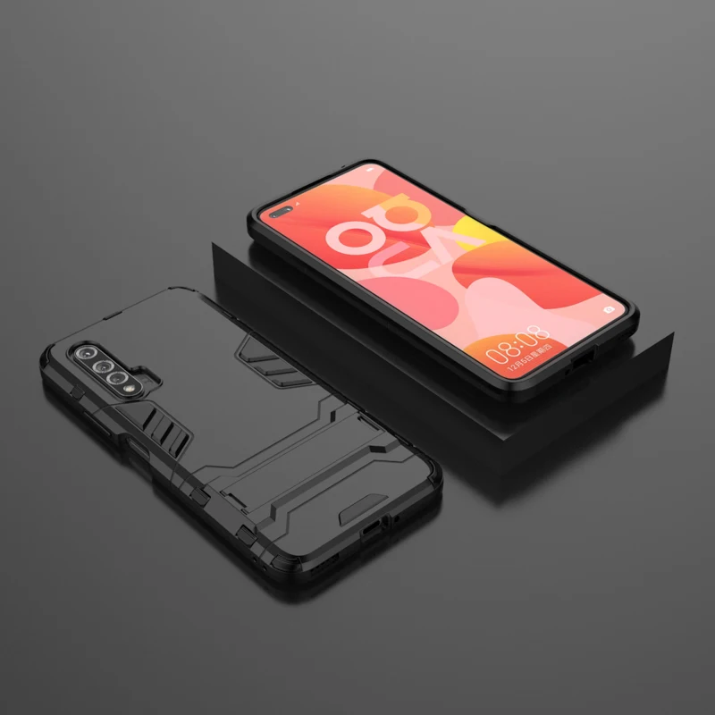 

Case For Huawei Nova 5T 6 SE 4 5 5i Pro Case Plastic Kickstand Bumper Cover For Huawei Honor 20S 20 Lite Pro TPU+PC Hard Covers