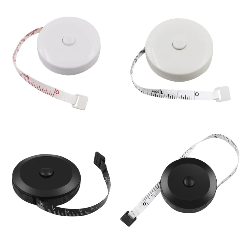 

Tape Measures Dual Sided Retractable Tools Automatic ABS Flexible Mini Sewing Measuring Tape 60 In/1.5M Waist Messurer