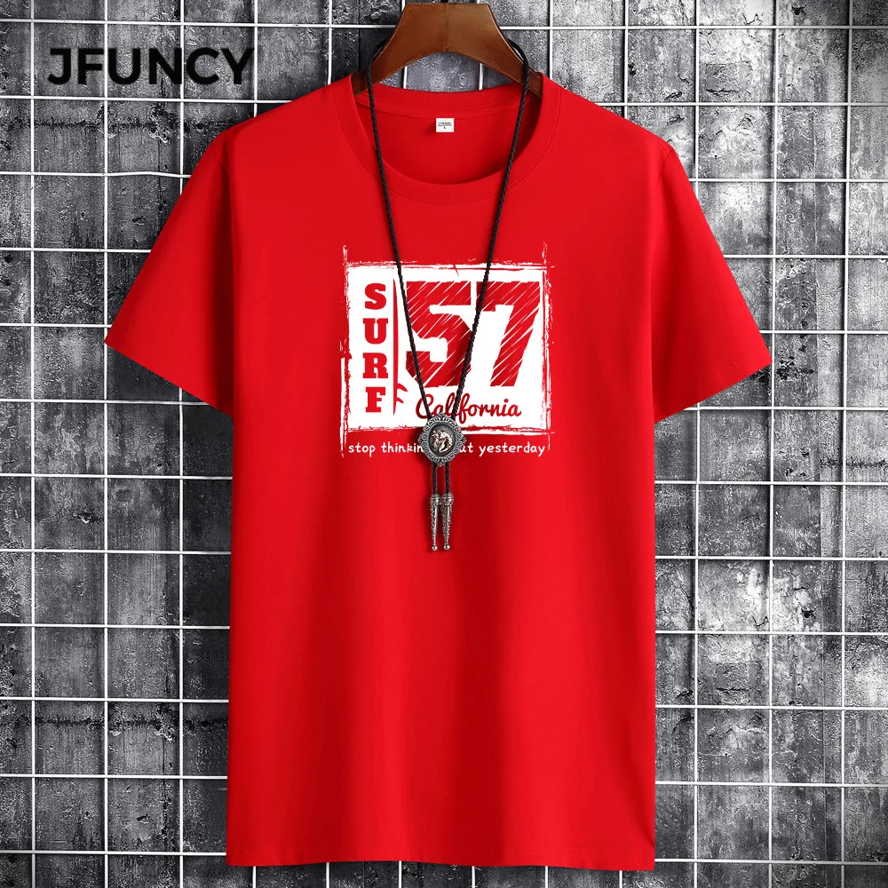 Футболка JFUNCY мужская оверсайз в стиле аниме, модная свободная футболка с графическим принтом в стиле Харадзюку, топ, лето 2021