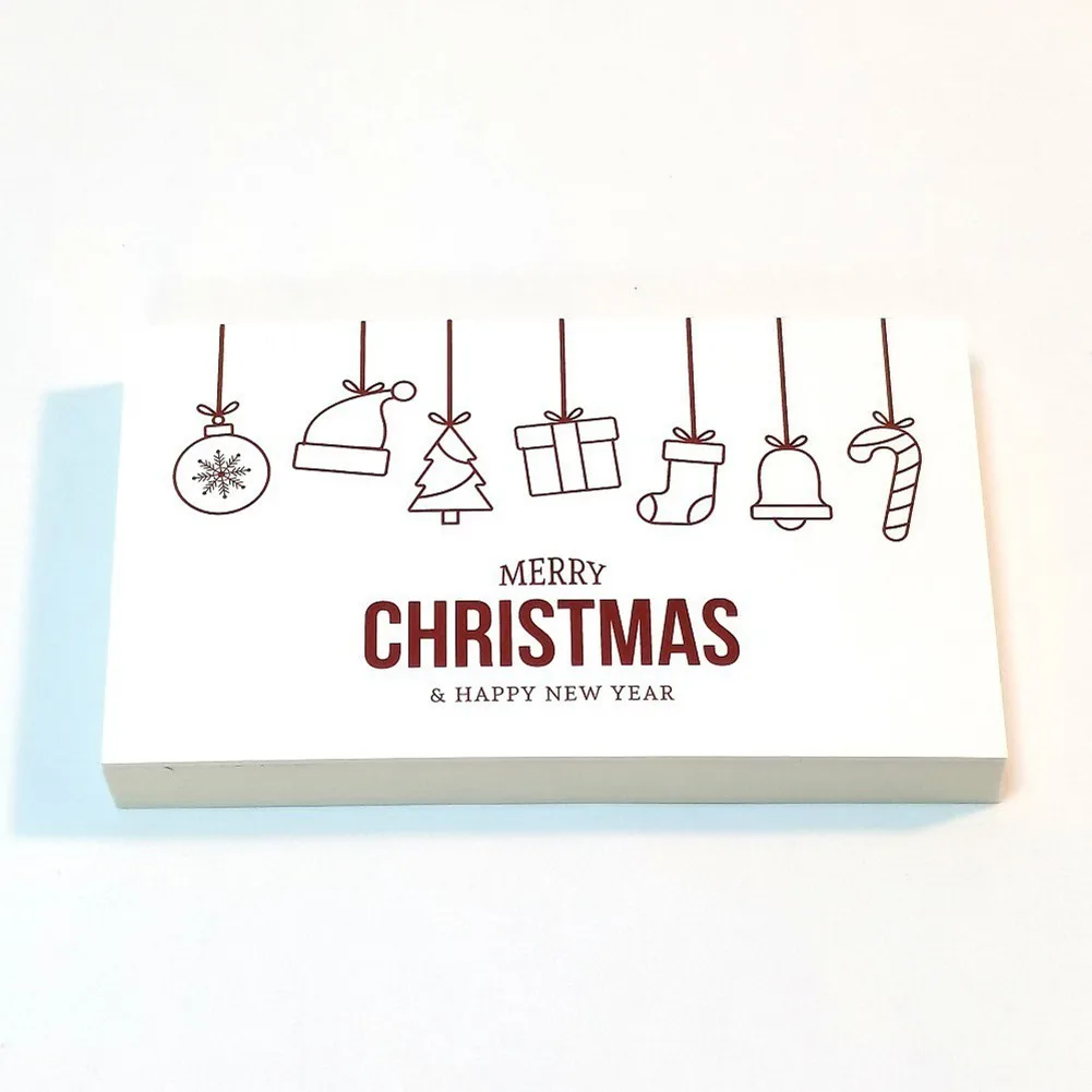 

50Pcs Merry Christmas Cards Happy New Year Greeting Card With Cute Christmas Multi-use As Scrapbooking Craft Paper Gift Card