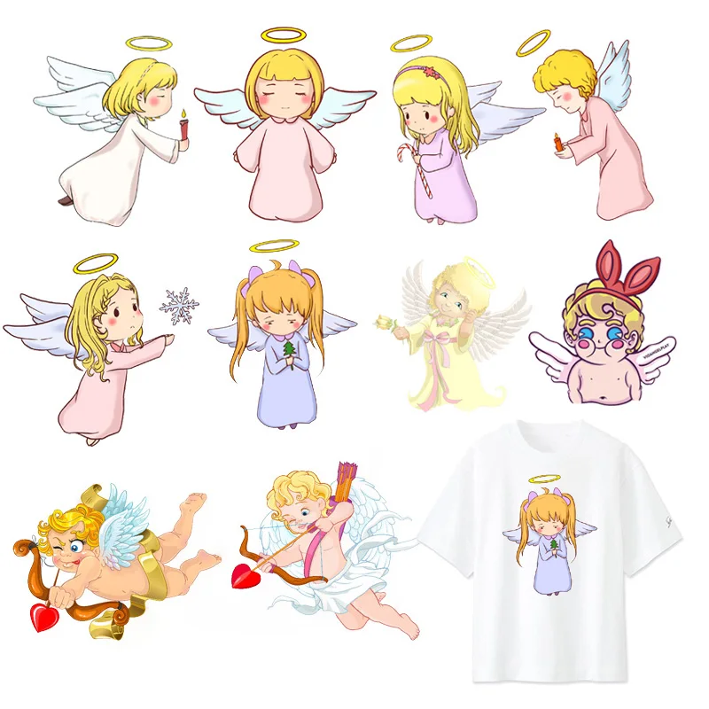 Нашивки с изображением ангела термоклейкие нашивки животных совы кролика кота