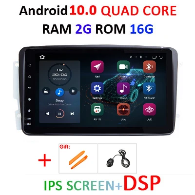 2G 16 IPS DSP DSP ips 2 Din Android 10 автомобильный DVD Мультимедиа gps для Mercedes/Benz/CLK/W209/W203/W208/W463/Vaneo/Viano/Vito Авто Радио Аудио obd2 - Цвет: 2G 16 IPS DSP
