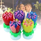 Обновленная многоцветная вращающаяся лотосная Свеча для торта электронная музыкальная Свеча для дня рождения и свадьбы MJJ88