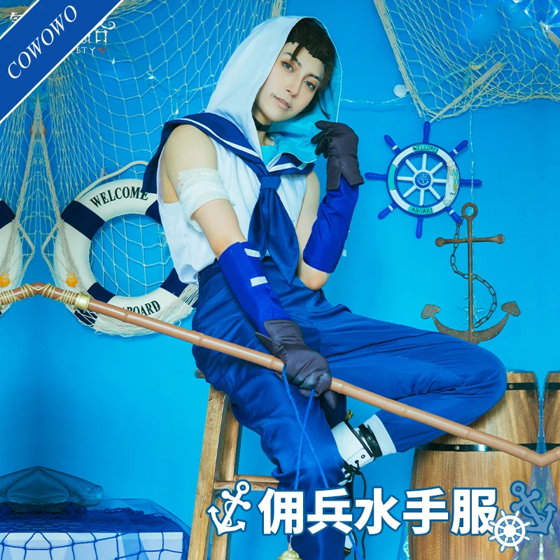

Anime! Identity V Naib Subedar Oceangoing Voyage Day Sailor Suit Uniform Cosplay Costume Halloween Party Outfit For Men 2021 NEW