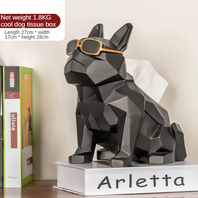 

Modern Home Decoration Desktop Tissue Storage Stereoscopic Animals Ornaments With Speaker Living Room Light Luxury Soft Furnish