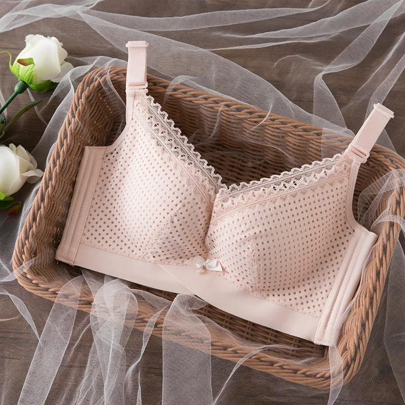 

Новинка, женское нижнее белье с тонкой чашкой, дышащее, без стальных колец, регулируемый кружевной тонкий бюстгальтер-сэндвич