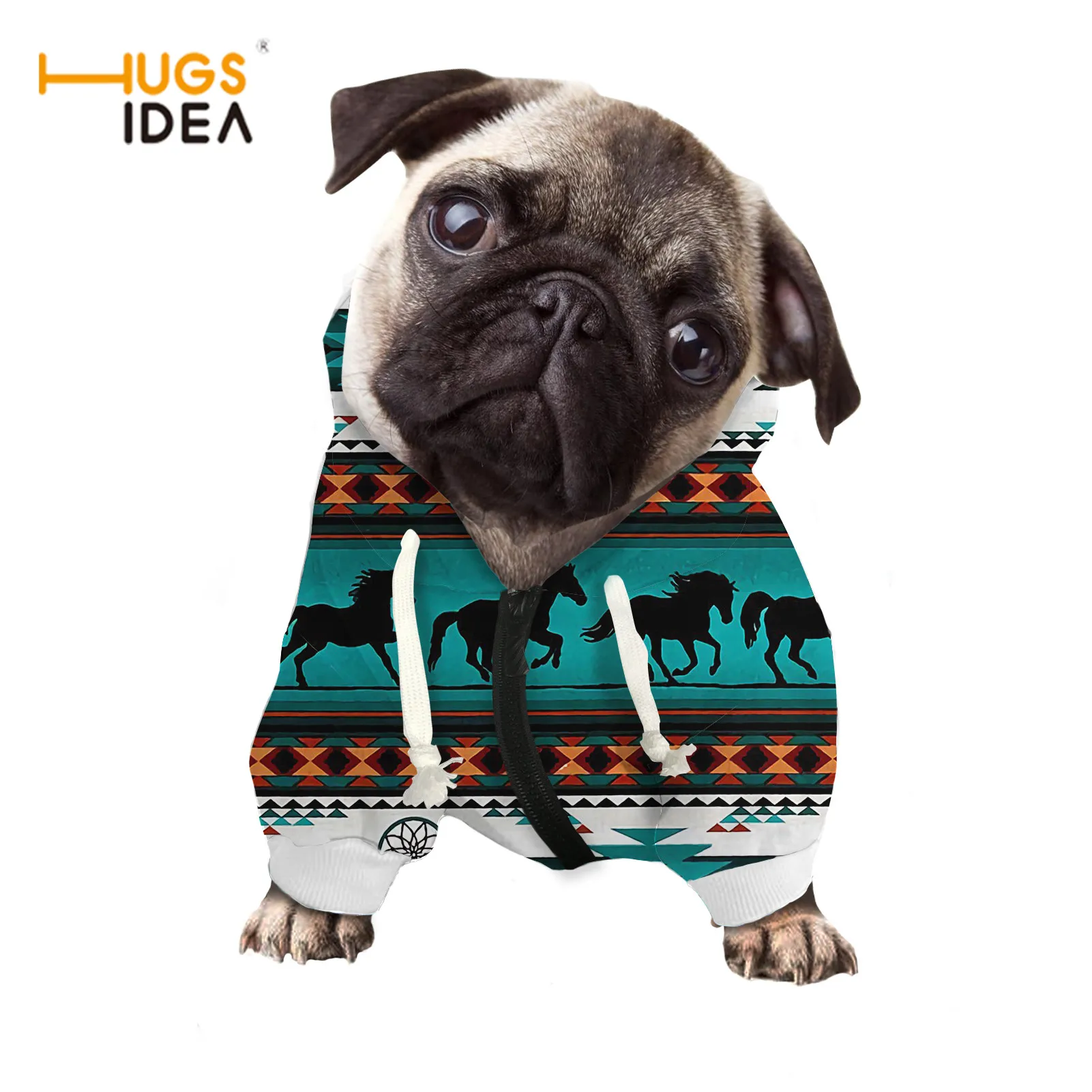 

Племенная лошадь персонализированный дизайн собаки куртка на заказ изящный модный питомец щенок украшение толстовка с капюшоном