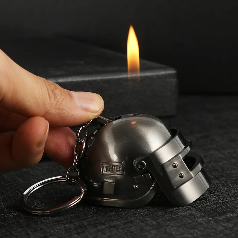 

Creative Mini Portable key Ring Lighter backpack Lighters helmet Saucepan Refillable Gas Lighters Metal Lighters