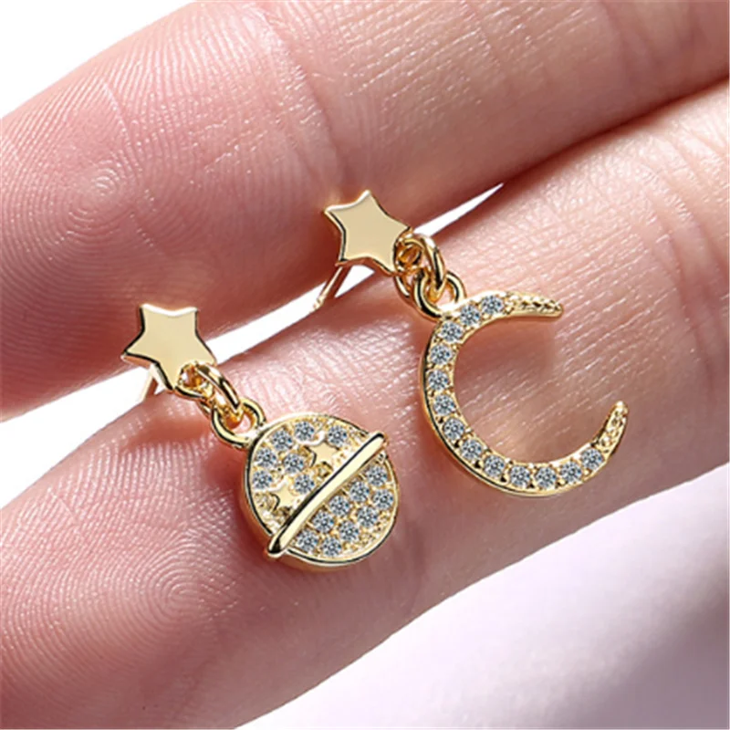 Простые темпераментные дикие креативные Асимметричные цветные бриллианты moon