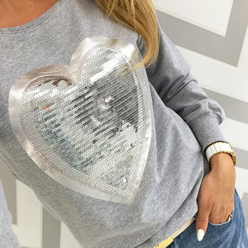 Женская весенне-осенняя футболка с длинным рукавом и круглым вырезом из 2020