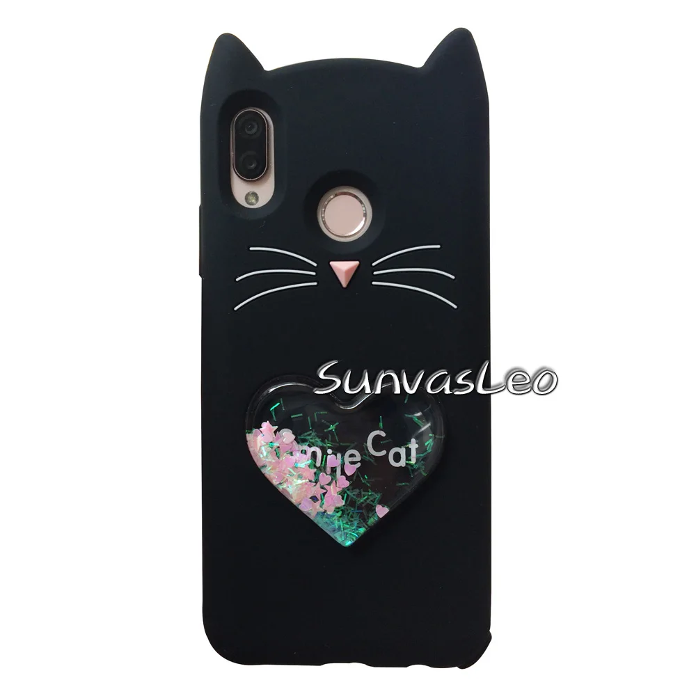 Black Liquid Cat Чехол для huawei P20 Lite, 3D Мягкий силиконовый чехол с изображением единорога для смартфона, чехол s для huawei P20 Lite, Fundas Coque - Цвет: Black Liquid Cat