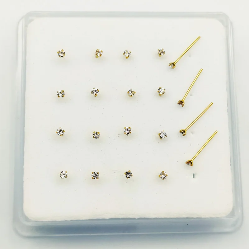 925 пробы серебро штырь носа с 1 8 мм прозрачный кристалл крошечные Сережка для