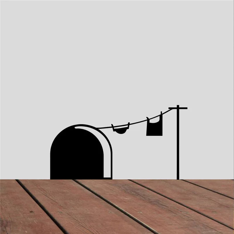 

Small Mouse Hole Wall Sticker Door Cupboard Home Decor Art Kids Room Decoration Creative PVC Carved Stickers on The Wall