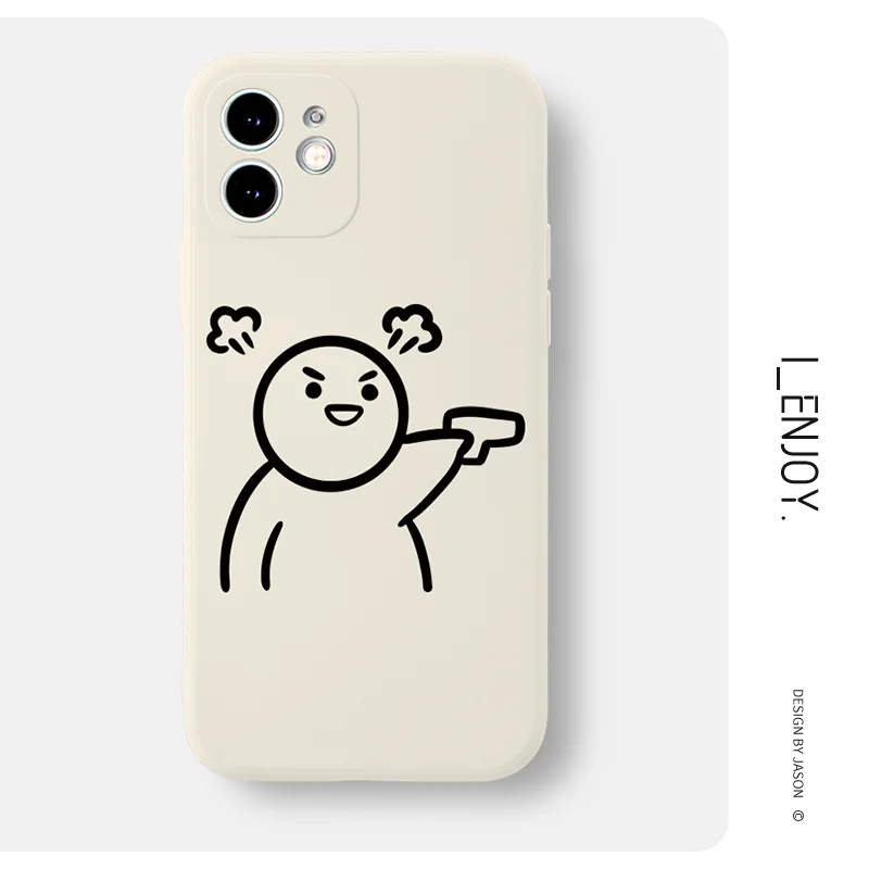 Мягкий силиконовый чехол для телефона с забавными мультяшными персонажами