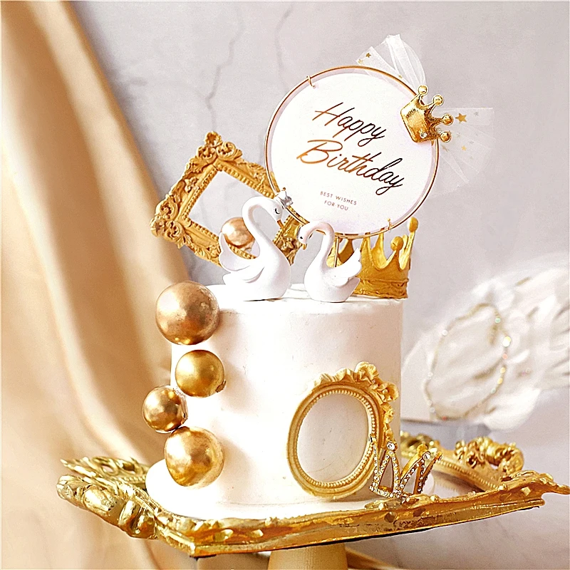 Железный бант Топпер для торта на день рождения украшение вечерние корона лебедь