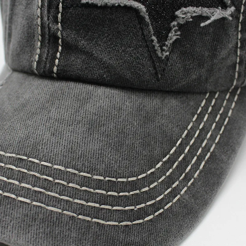 Бейсболка хлопковая с эффектом потертости для хвоста уличная одежда в стиле хип