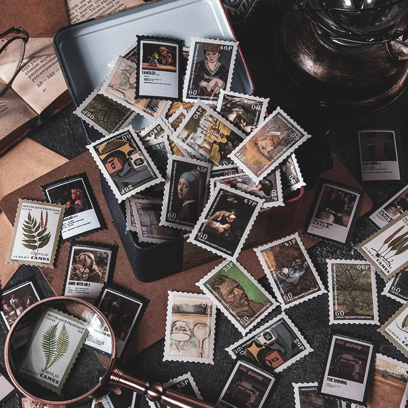100 шт. винтажный маленький почтовый штамп стикер Diy декоративный Дневник Журнал