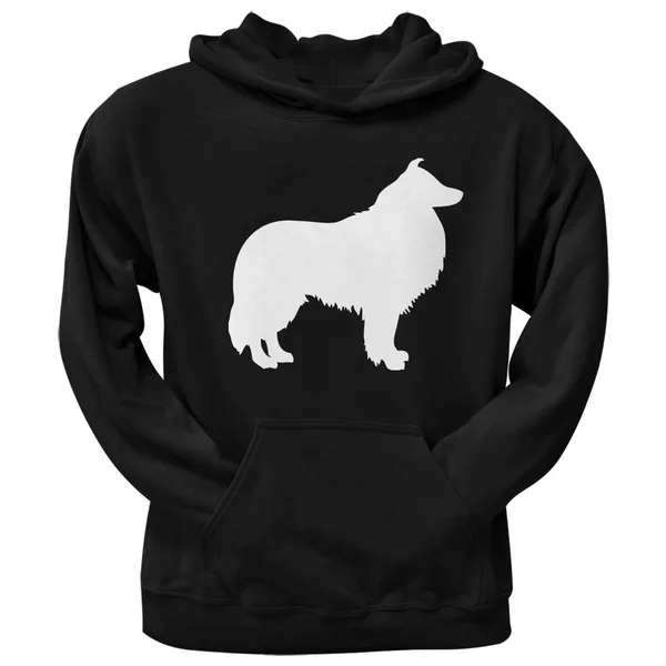 

Collie Silhouette Black Adult Hoodie 2XLarge