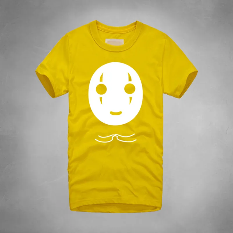 Футболка с надписью Spirited Away No Face Man аниме Миядзаки Хаяо гхибли для мальчиков Sen to