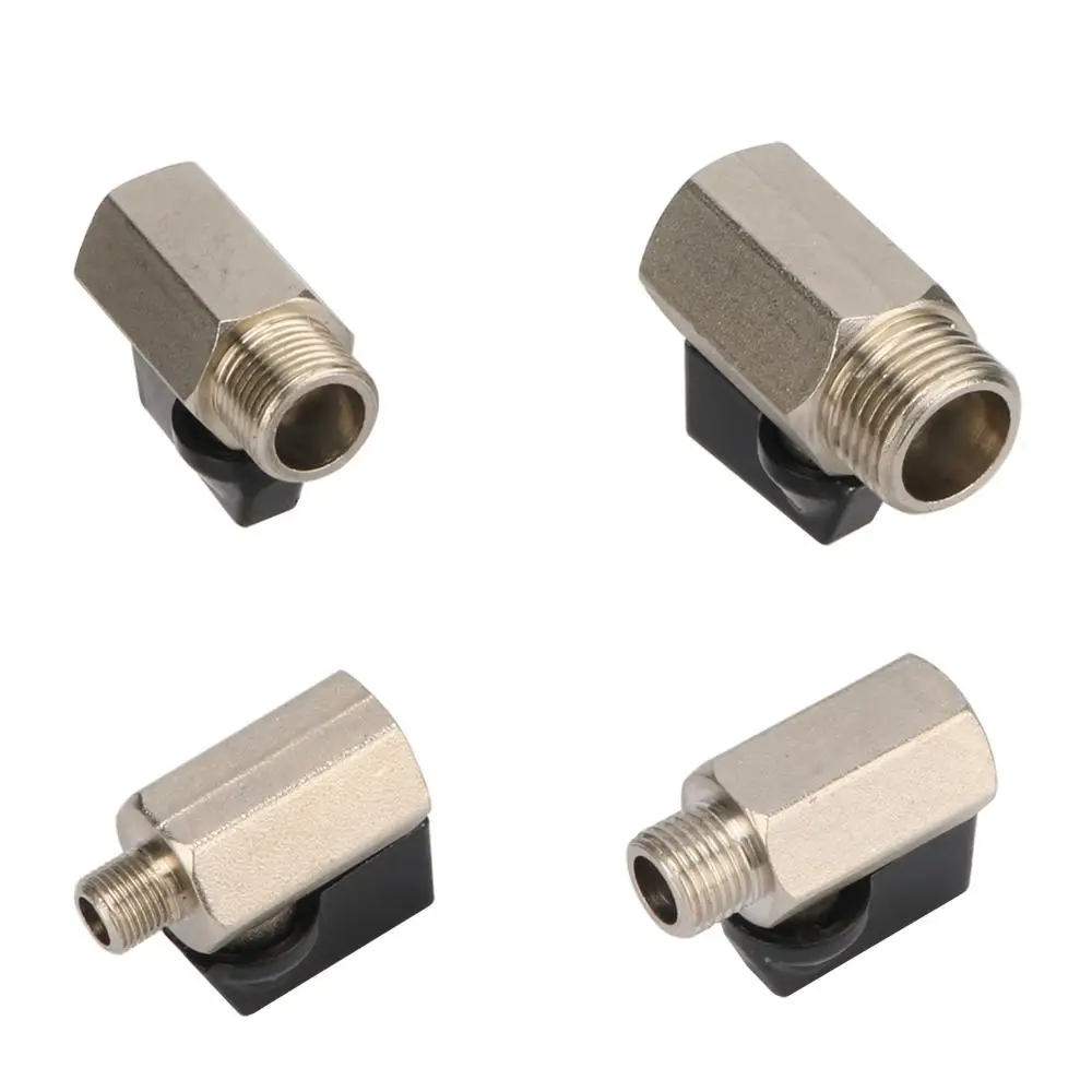 

1/8" 1/4" 3/8" 1/2" Threaded Mini Brass Ball Valve BSP Male To Female Shut Off Valve Gardening Irrigation Accessories 1 Pc