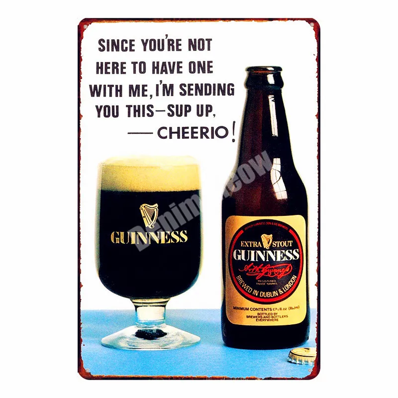 Guinness хорошо для вас табличка металлическая пластина Бар Паб Клуб декоративный знак пиво плакат винтажный Декор Бар рекламный знак MN107