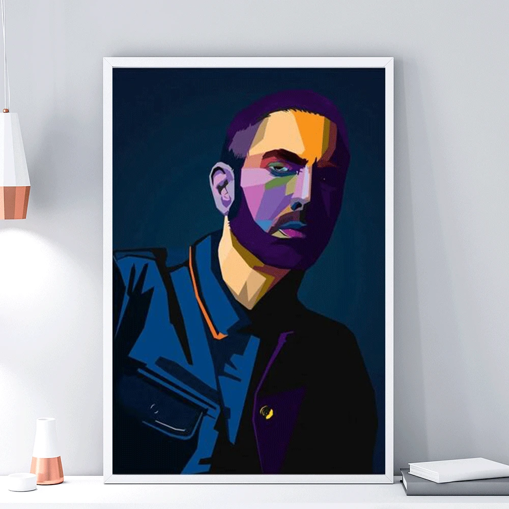 

Rapper Star Figure Painting Canvas Painting Oil Painting Wall Picture Poster Modern Wall Art Pictures in Livingroom Decor Home