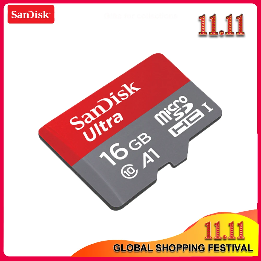 SanDisk Micro SD карта памяти 16 ГБ 32 64 Гб 128 макс. 98 Мб/с C10 U1 A1 флэш-карта для телефона