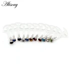 Alisouy 1PC из гибкого биопласта CZ Labret Lip Ring Спиральные серьги ушной хрящ шпильки для пирсинга смешанные цвета пирсинга ювелирные изделия для пирсинга