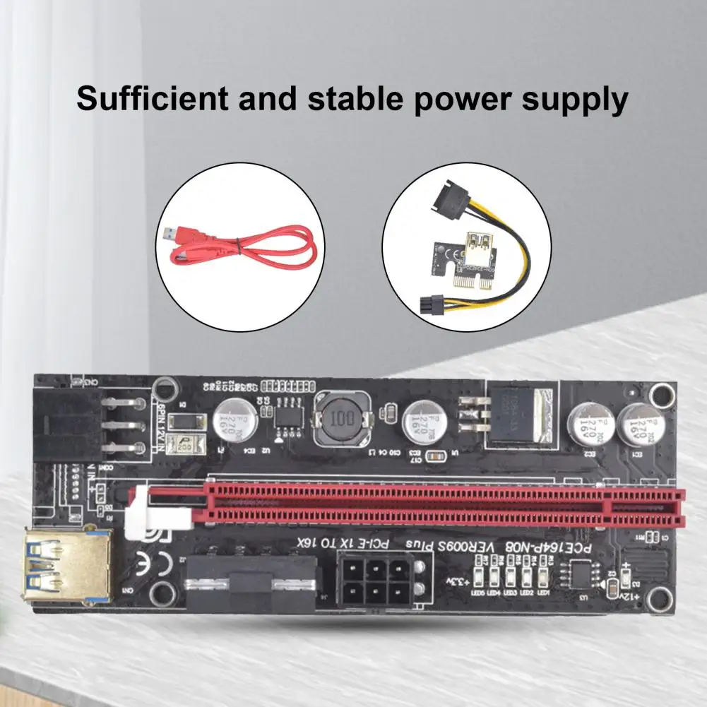 PCI-E карта расширения без драйвера Высокоскоростная Печатная плата 1X до 16X USB3.0