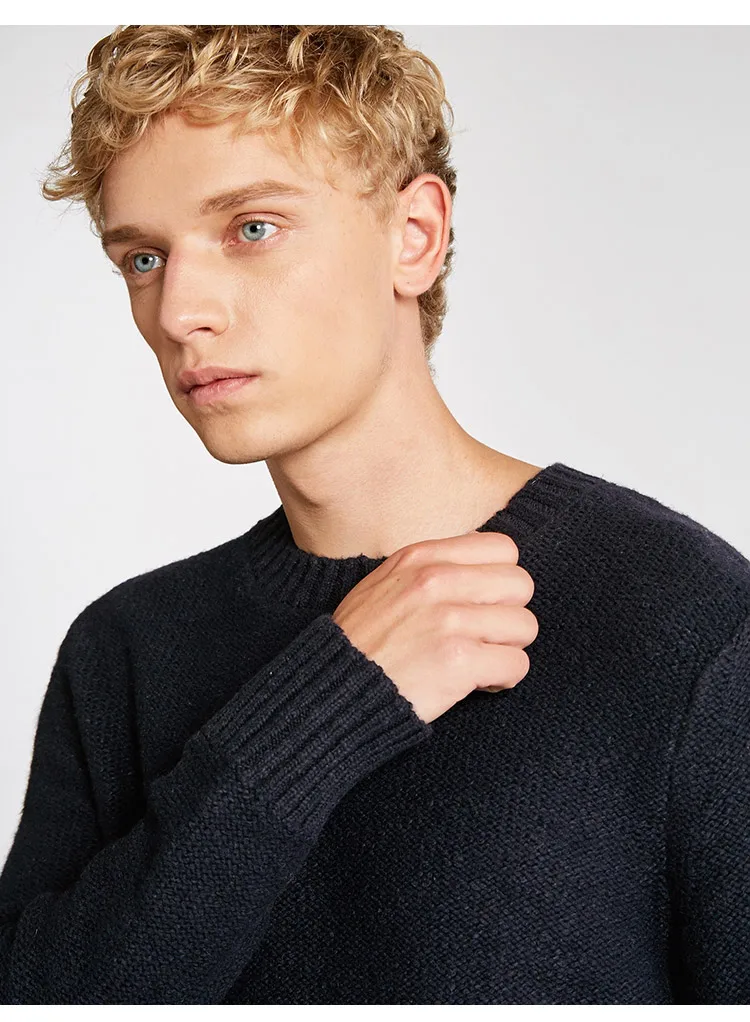 JackJones мужской сплошной цвет шерстяной ткани свитер 218425528