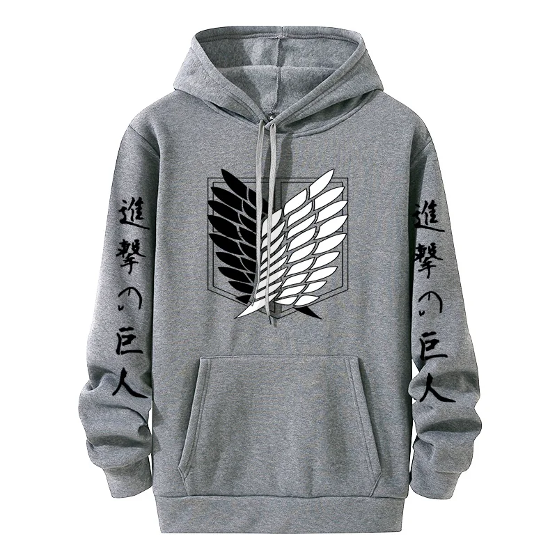 

Attack on Titan Hoodie Funny Cartoon Harajuku 90s Hoodies Men Hip Hop Shingeki No Kyojin Sweatshirt Hip Hop Hoody Male vintage