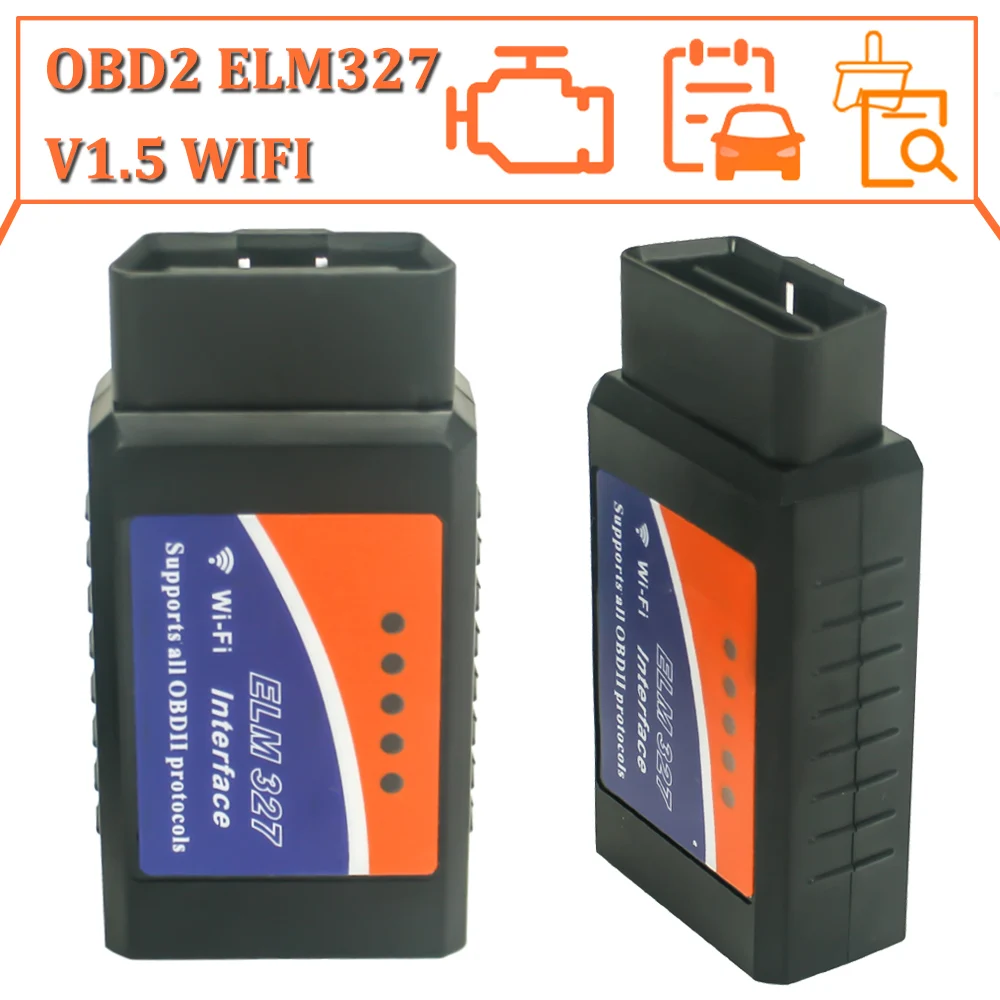 WIFI IOS Iphone Android Win OBD2 мини сканер адаптер V1.5 ELM327 считыватель кодов PICI8F25K80 для Toyota Fiat
