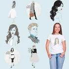 Наклейки для одежды в виде фигурок, наклейки для глажки, моющиеся наклейки для глажки