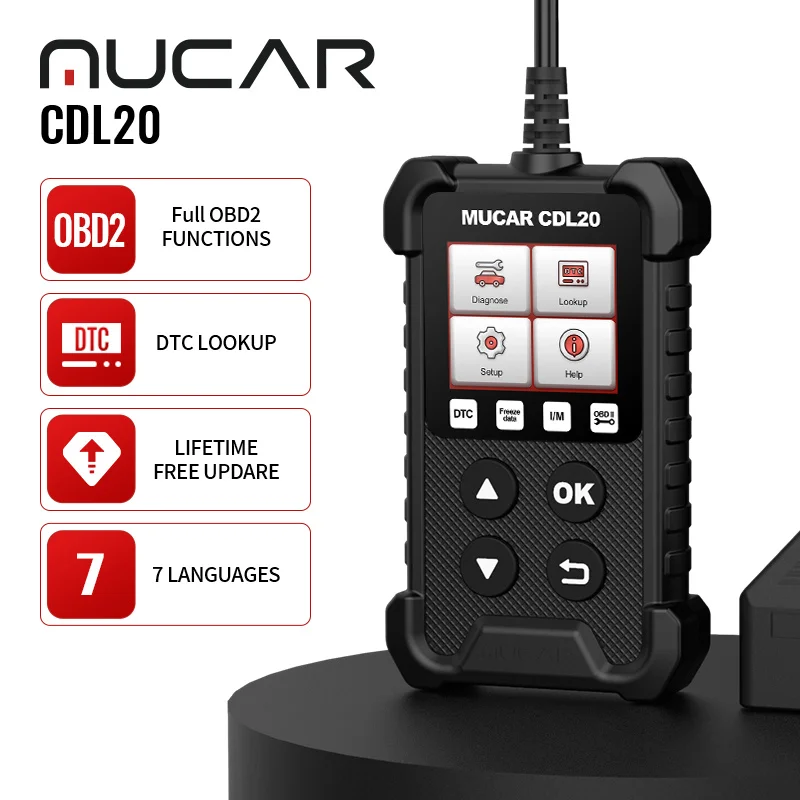 

Диагностический сканер MUCAR CDL20 pk Thinkobd 20, профессиональные инструменты для диагностики автомобиля, считыватель кодов двигателя OBD2